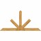 Ekena Millwork Saratoga Rough Sawn Timber Gable Bracket, Western Red Cedar, 96"W x 48"H x 6"D x 6"F, 12/12 Pitch GBW096X48X0606SAR00RWR - alternate 1